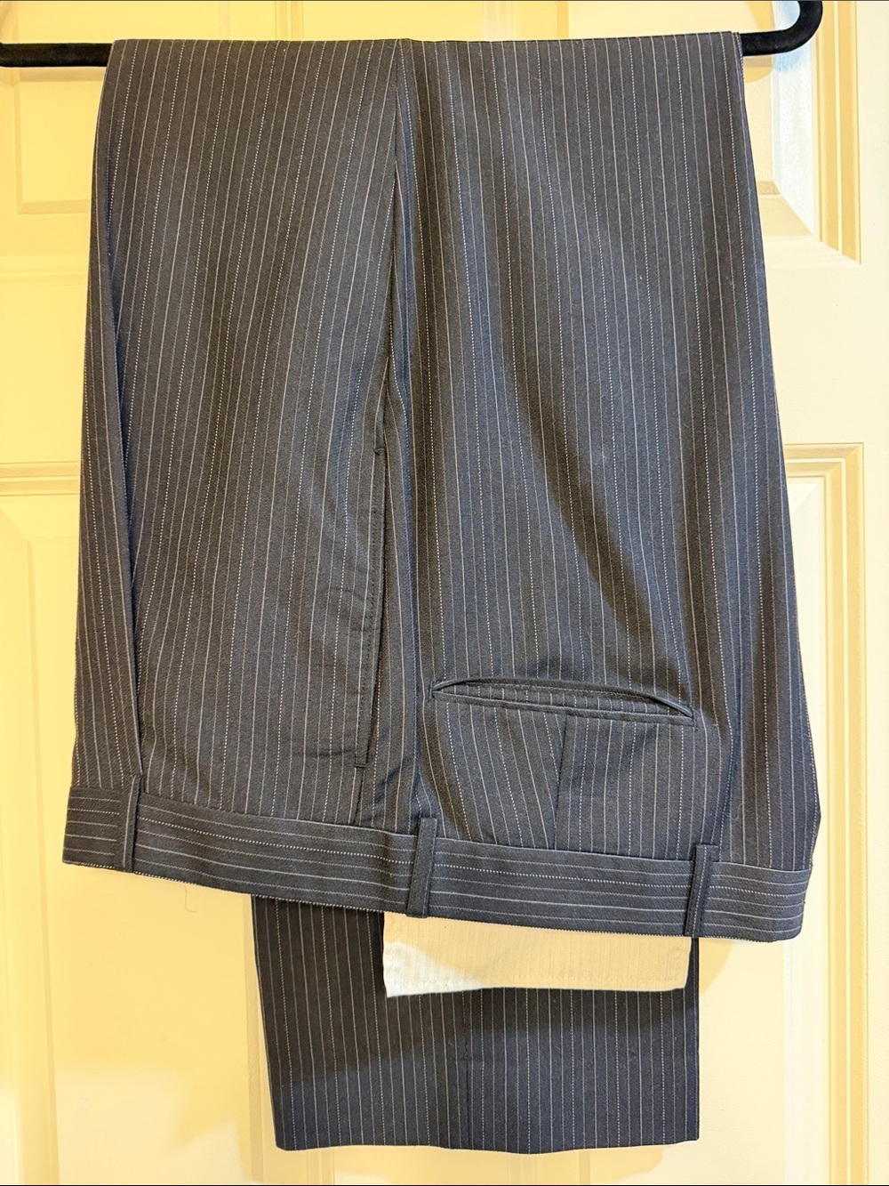 Jones New York Men’s Dark Gray Pinstripe Dress Pants - see matching suit coat!